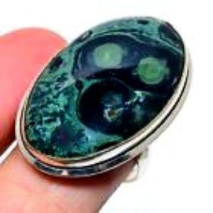 🎉Natural African Kambaba Stone & 925 Stamped Ring